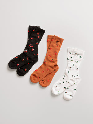 Load image into Gallery viewer, Chipotle Avocado   Pepper Socks - 3 Pack
