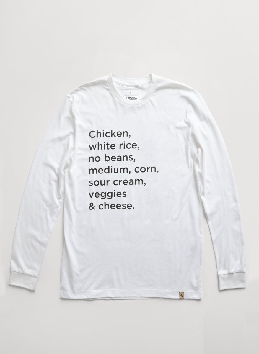 Chipotle Custom Order Long Sleeve Tee – Chipotle Goods